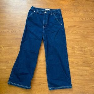 Flared Dark Wash High Waist Jeans